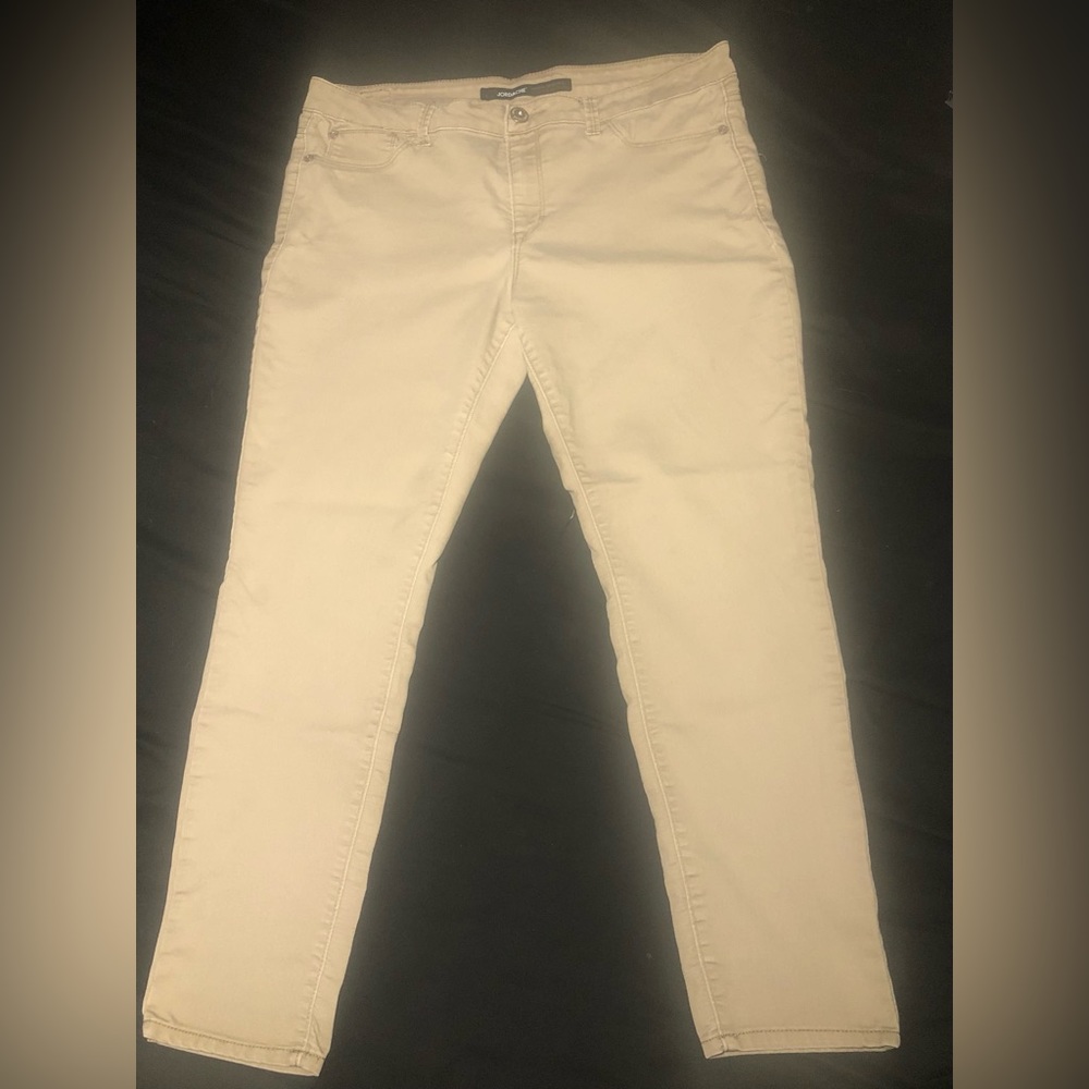 Women’s Size 16 Tan Denim Leggings - Comfortable Stretch Fit